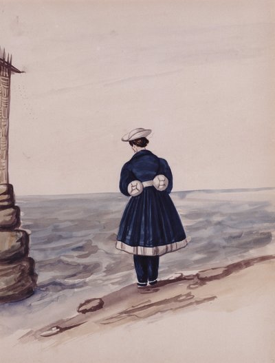 Lady bathing at Chorrillos by Francisco Fierro